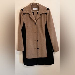 Calvin Klein women black/ brown full coat size M